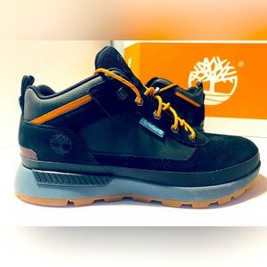 Timberland Field Trekker Low Black Orange Mens 10.5 Suede Hiking Shoes 0A61E4